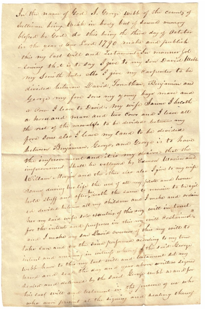 Webb, George - will 1 website